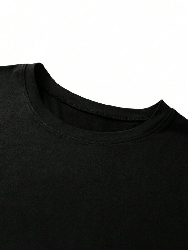 T-shirt à manches courtes col rond avec imprimé cœur simple pour homme – Image 18