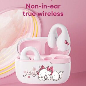 Disney QS-T10 MARIE Écouteurs Bluetooth, Écouteurs Intra-Auriculaires de Sport avec Une Longue Durée de Vie de la Batterie, Appels Haute Définition avec Microphone, Faible Latence pour la Musique, le Jeu, Ajustement Confortable et Annulation Passive du Bruit