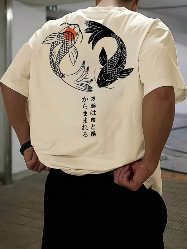 T-shirt ample à manches courtes imprimé pour hommes | Conception exquise | Essentiel pour l'été | Facile à assortir, met en valeur votre style – Image 2