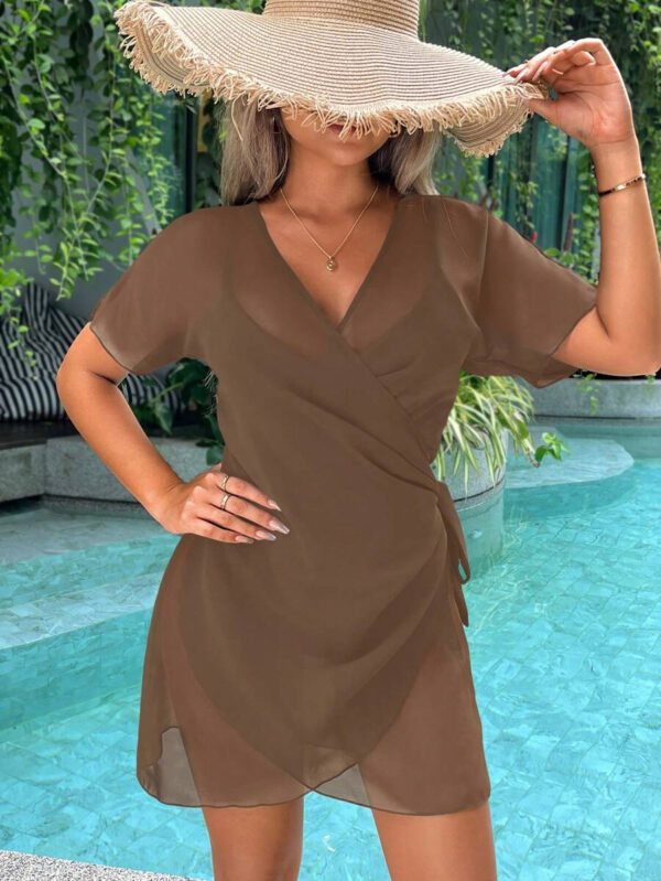 Swim Vcay Kimono Unicolore À Nœud – Image 15