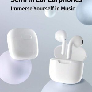 Écouteurs sans fil véritables - Compatibles avec Apple et Android, microphone intégré, écouteurs résistants à la transpiration, jusqu'à 24 heures d'autonomie - Blanc, Écouteurs  Sans fil, Airbus's, Pour étui Airpuds, Pour Airpuds 160mAh
