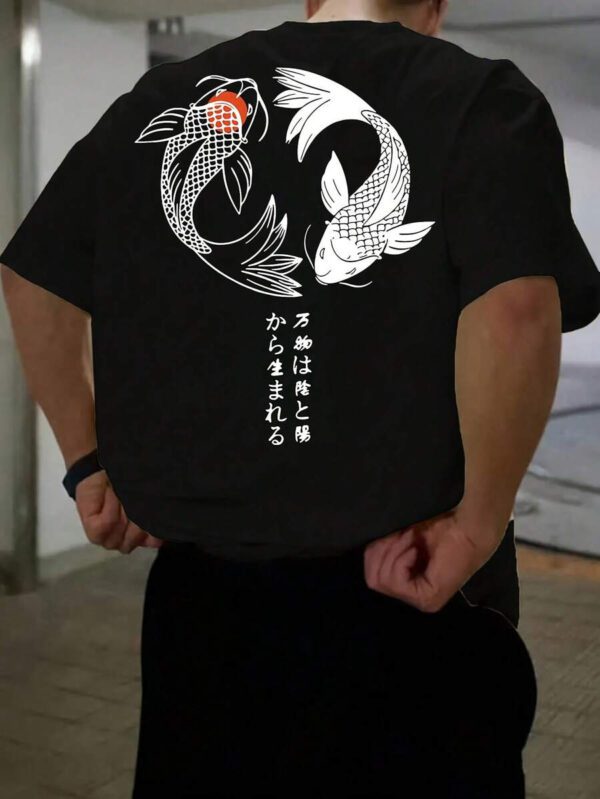 T-shirt ample à manches courtes imprimé pour hommes | Conception exquise | Essentiel pour l'été | Facile à assortir, met en valeur votre style – Image 14