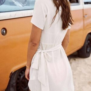 Swim Vcay Kimono Unicolore À Nœud