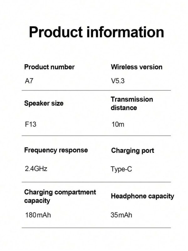 Écouteurs sans fil véritables - compatibles avec Apple et Android, microphone intégré, écouteurs résistants à la transpiration, jusqu'à 24 heures d'autonomie - blanc, écouteurs  sans fil, airbuds, pour étui airpuds – Image 29