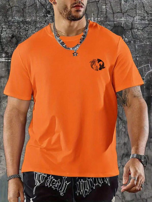T-shirt ample à manches courtes imprimé pour hommes | Conception exquise | Essentiel pour l'été | Facile à assortir, met en valeur votre style – Image 43