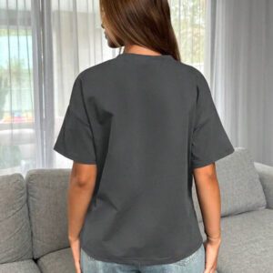 Siren Gaze T-shirt basique pour femmes été à l"avant court et à l"arrière long
