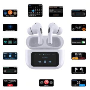 1 pièce Écouteurs Bluetooth sans fil avec affichage LED, stéréo haute fidélité, son haute qualité pour le jeu et les sports, compatible avec l'iPhone, petit et portable, son stéréo immersif, contrôle tactile intuitif, écouteurs sans fil intra-auriculaires mini avec boîtier de charge