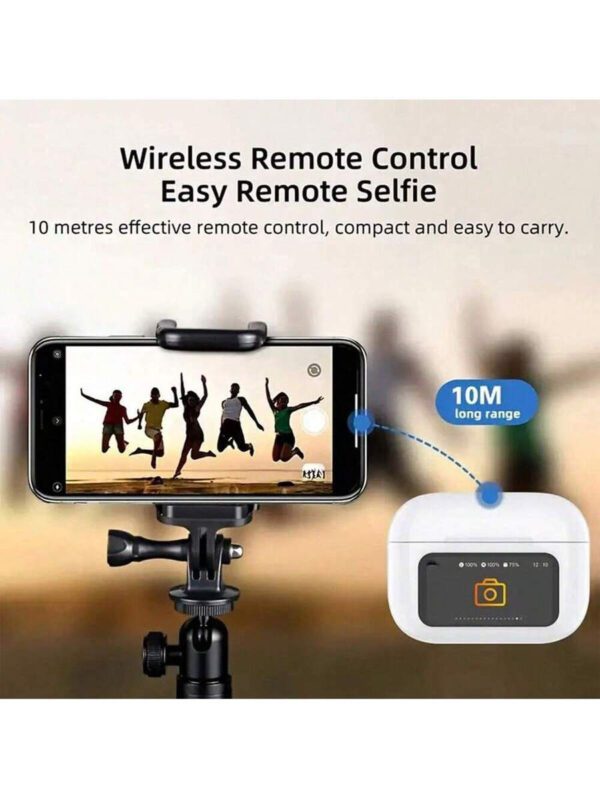 1 pièce Écouteurs Bluetooth sans fil avec affichage LED, stéréo haute fidélité, son haute qualité pour le jeu et les sports, compatible avec l'iPhone, petit et portable, son stéréo immersif, contrôle tactile intuitif, écouteurs sans fil intra-auriculaires mini avec boîtier de charge – Image 7