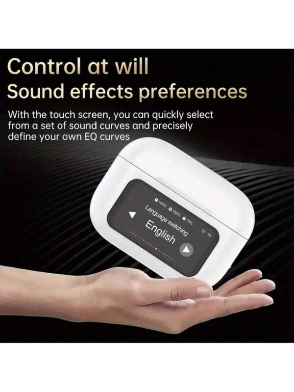 1 pièce Écouteurs Bluetooth sans fil avec affichage LED, stéréo haute fidélité, son haute qualité pour le jeu et les sports, compatible avec l'iPhone, petit et portable, son stéréo immersif, contrôle tactile intuitif, écouteurs sans fil intra-auriculaires mini avec boîtier de charge – Image 8