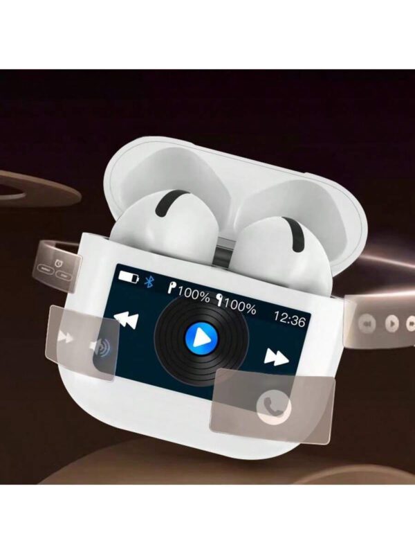 1 pièce Écouteurs Bluetooth sans fil avec affichage LED, stéréo haute fidélité, son haute qualité pour le jeu et les sports, compatible avec l'iPhone, petit et portable, son stéréo immersif, contrôle tactile intuitif, écouteurs sans fil intra-auriculaires mini avec boîtier de charge – Image 20