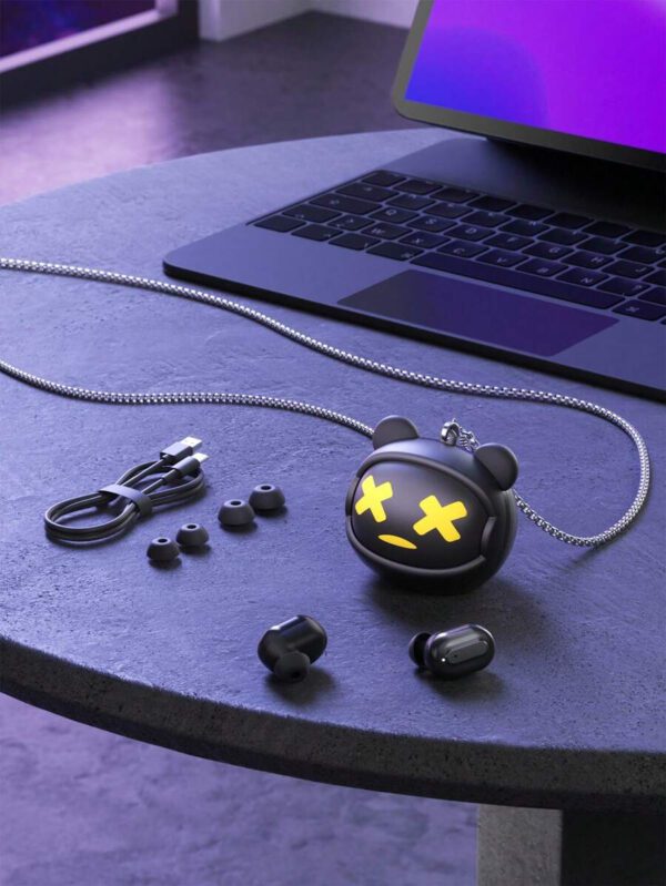 JMMO Écouteurs sans fil amusants avec faces interchangeables pour soulager le stress. Type-C pour Android, iPhone et ordinateurs portables pour travailler à la maison, les vacances de Noël, le camping. Accessoires essentiels pour les vacances, fournitures de camping. – Image 8