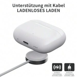 Écouteurs intra-auriculaires sans fil Pods ANC avec réduction de bruit (-36 dB) et étui de chargement MagSafe, 30 h d'autonomie, stéréo Hi-Fi 360°, étanches, pour téléphones Android/lPhone, AlRPods Pro, iPad, iOS, ordinateurs portables, pour iOS, utilisateurs Android, cadeaux pour la famille, les amis, les enfants, les anniversaires, le printemps, les petits amis, les petites amies, les vacances, Pâques. Petits écouteurs intra-auriculaires sans fil, portables, avec étui de chargement.