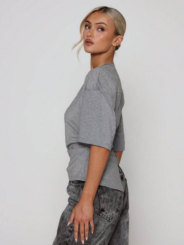 MUSERA T-shirt drapé à taille cintrée, basiques décontractés pour l'été, le printemps, les vacances, l'aéroport, les jours fériés, oversize pour l'automne et l'hiver – Image 22