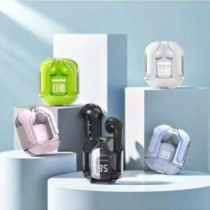 Écouteurs Bluetooth sans fil originaux T2 avec affichage numérique LED, casque antibruit HIFI stéréo transparent pour téléphones