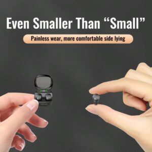 Écouteurs intra-auriculaires sans fil compacts avec contrôle tactile, mini-casque sans fil, son stéréo haute-fidélité, boîtier de charge LED, microphone intégré, convient pour le sport, le travail, les voyages, le sommeil