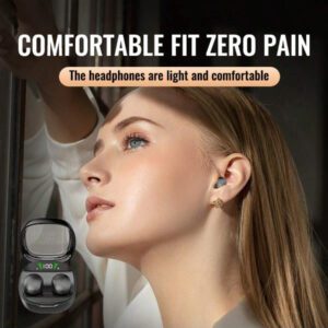 Écouteurs intra-auriculaires sans fil compacts avec contrôle tactile, mini-casque sans fil, son stéréo haute-fidélité, boîtier de charge LED, microphone intégré, convient pour le sport, le travail, les voyages, le sommeil
