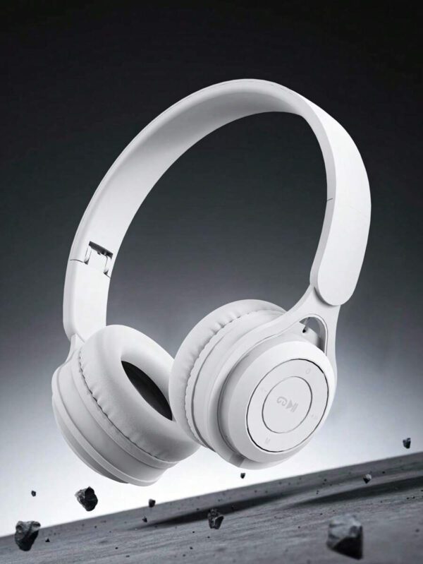 GENAI Casque d'écoute sans fil supra-auriculaire, avec micro, casque stéréo haute fidélité pliable léger, contrôle du volume stéréo avec câble 3,5 mm, pour graves profonds, pour la maison, le bureau, le téléphone portable, le PC, etc. – Image 2