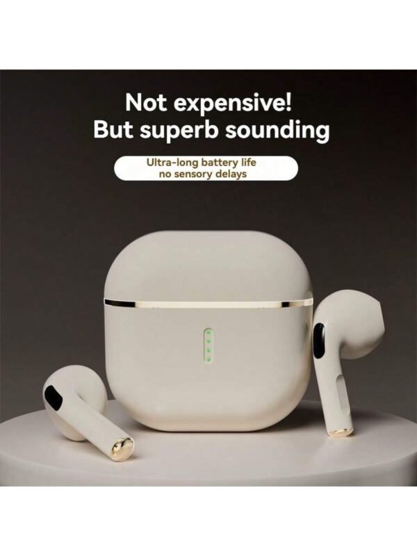 Écouteurs sans fil design, partiellement insérés dans l'oreille, avec contrôle tactile intelligent, appairage automatique et fonctions d'assistant vocal. Audio haute performance, idéal pour les sports et les activités de plein air, confortable, appairage instantané, compatible avec Samsung et – Image 3