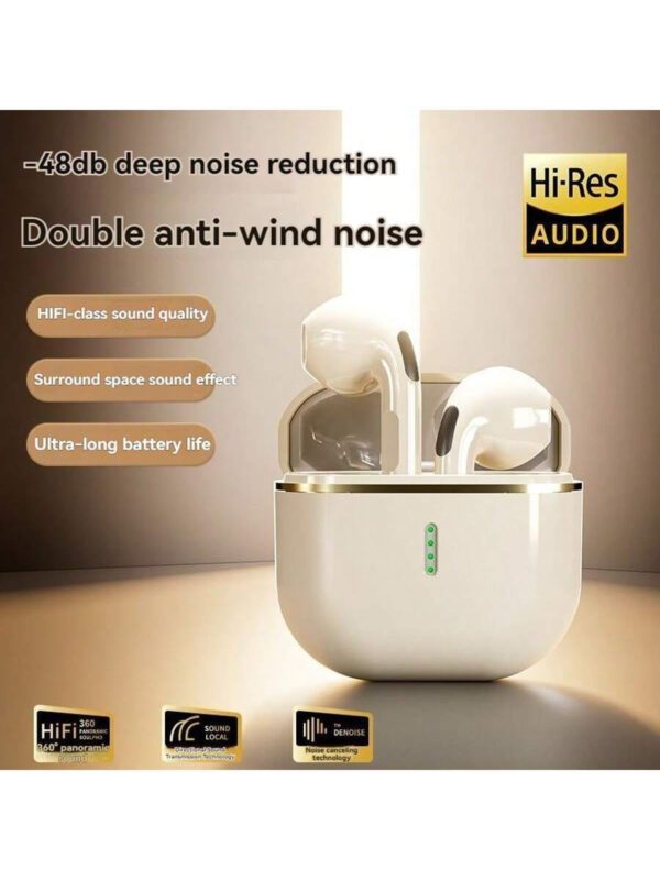 Écouteurs sans fil design, partiellement insérés dans l'oreille, avec contrôle tactile intelligent, appairage automatique et fonctions d'assistant vocal. Audio haute performance, idéal pour les sports et les activités de plein air, confortable, appairage instantané, compatible avec Samsung et – Image 4
