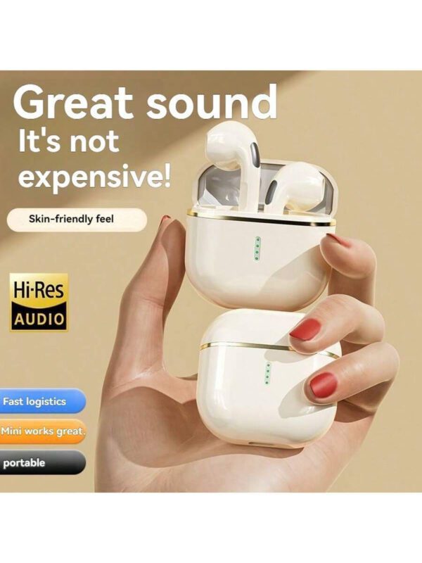 Écouteurs sans fil design, partiellement insérés dans l'oreille, avec contrôle tactile intelligent, appairage automatique et fonctions d'assistant vocal. Audio haute performance, idéal pour les sports et les activités de plein air, confortable, appairage instantané, compatible avec Samsung et – Image 5