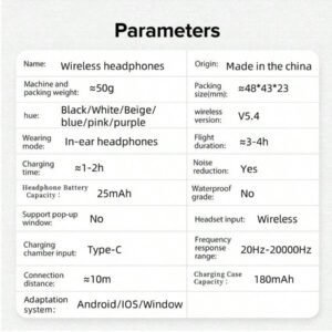Écouteurs sans fil design, partiellement insérés dans l'oreille, avec contrôle tactile intelligent, appairage automatique et fonctions d'assistant vocal. Audio haute performance, idéal pour les sports et les activités de plein air, confortable, appairage instantané, compatible avec Samsung et