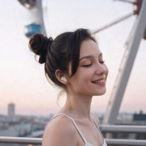 Écouteurs sans fil design, partiellement insérés dans l'oreille, avec contrôle tactile intelligent, appairage automatique et fonctions d'assistant vocal. Audio haute performance, idéal pour les sports et les activités de plein air, confortable, appairage instantané, compatible avec Samsung et