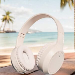 Casque sans fil antibruit, sur-oreille, design rétractable et pliable, convient pour smartphone, cadeau pour le Nouvel An et la Saint-Valentin, USB-C, stéréo Hi-Fi avec basses, appels mains libres clairs