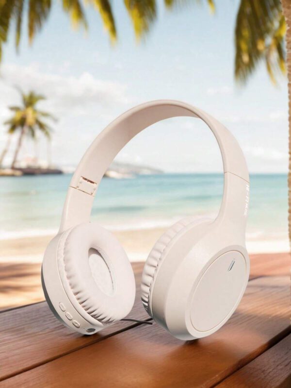 Casque sans fil antibruit, sur-oreille, design rétractable et pliable, convient pour smartphone, cadeau pour le Nouvel An et la Saint-Valentin, USB-C, stéréo Hi-Fi avec basses, appels mains libres clairs – Image 46