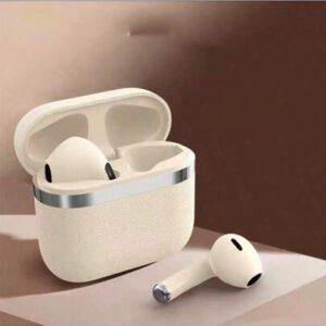 Nouveau casque Bluetooth TWS à texture de cuir, écouteurs sans fil HiFi avec micro, réduction de bruit, écouteurs de jeu et de mouvement