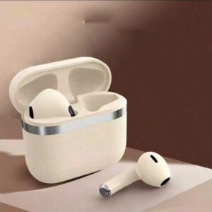 Nouveau casque Bluetooth TWS à texture de cuir, écouteurs sans fil HiFi avec micro, réduction de bruit, écouteurs de jeu et de mouvement