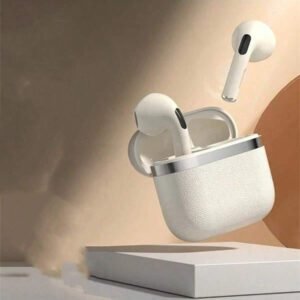 Nouveau casque Bluetooth TWS à texture de cuir, écouteurs sans fil HiFi avec micro, réduction de bruit, écouteurs de jeu et de mouvement