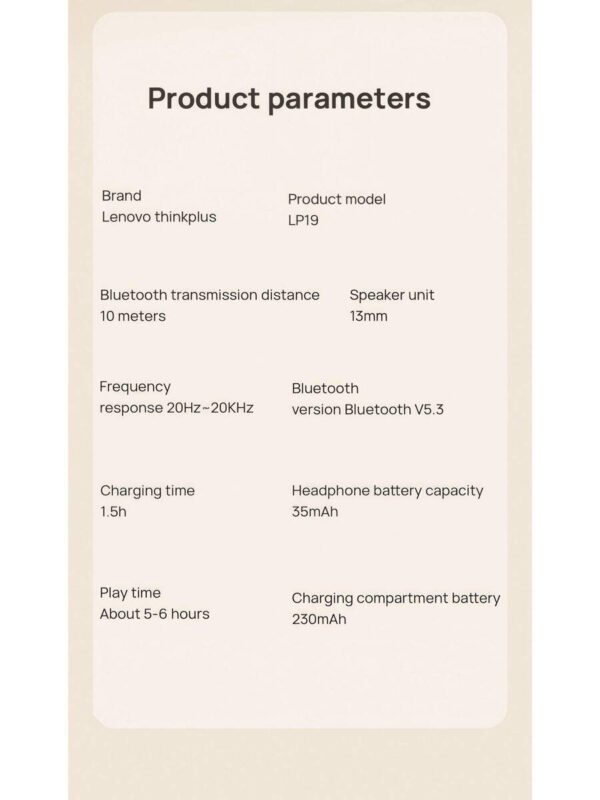 Lenovo Casque Bluetooth Pro Esports LP19, Bluetooth 5.3 Commutation instantanée entre 4 appareils, Latence ultra-faible de 40 ms, Résistant à la transpiration IPX4, Gestes tactiles personnalisables, Charge rapide Type-C, Blanc – Image 7