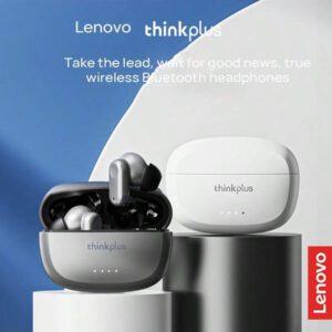 Lenovo LP56 Écouteurs sans fil | Écouteurs sans fil Pro | Double pilote + audio Hi-Fi | Capteur à effet Hall Appariement automatique | Commande tactile | Synchronisation multi-appareils
