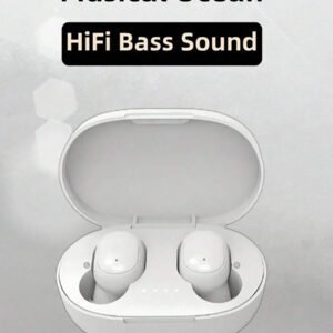Écouteurs sans fil, style affaires noir, écouteurs sans fil intra-auriculaires avec boîtier de charge, sans câble, micro capacitif, annulation du bruit, contrôle du volume, pour utilisation téléphonique. Mini écouteurs de musique sans fil