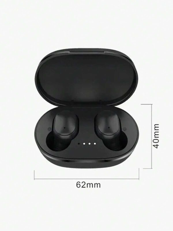 Écouteurs sans fil, style affaires noir, écouteurs sans fil intra-auriculaires avec boîtier de charge, sans câble, micro capacitif, annulation du bruit, contrôle du volume, pour utilisation téléphonique. Mini écouteurs de musique sans fil – Image 7