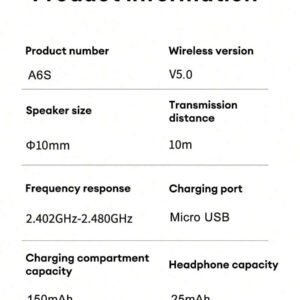 Écouteurs sans fil, style affaires noir, écouteurs sans fil intra-auriculaires avec boîtier de charge, sans câble, micro capacitif, annulation du bruit, contrôle du volume, pour utilisation téléphonique. Mini écouteurs de musique sans fil