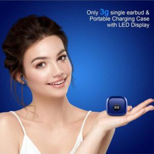 Écouteurs sans fil, écouteurs Bluetooth 5.3 avec affichage de puissance LED, casque stéréo basse, écouteurs intra-auriculaires avec réduction de bruit et microphone, 40h de lecture, étui de transport mini étanche IP7 pour activités sportives, pour Android, iOS, Apple iPhone, iPad, ordinateurs portables, cadeaux pour la famille, les amis, les enfants, Halloween, automne