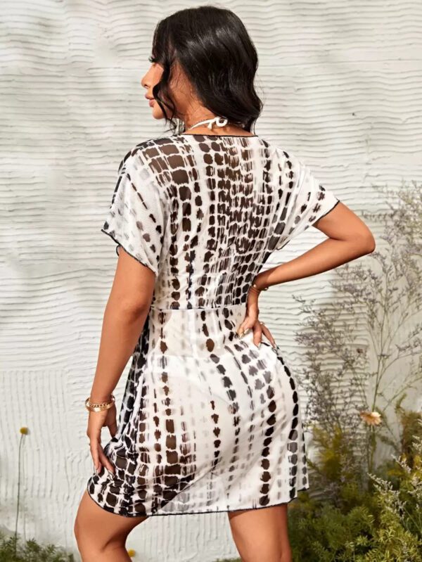 SHEIN Swim Kimono tie dye Croisé À Nœud – Image 3