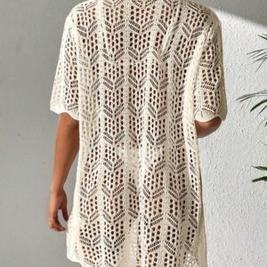 SHEIN Swim Kimono Ajouré À Bouton