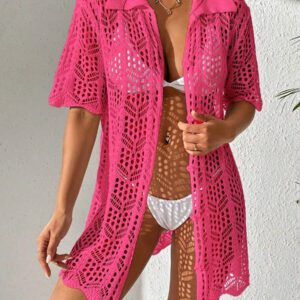 SHEIN Swim Kimono Ajouré À Bouton