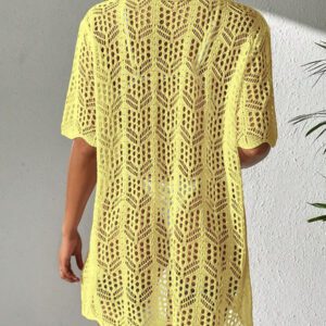 SHEIN Swim Kimono Ajouré À Bouton