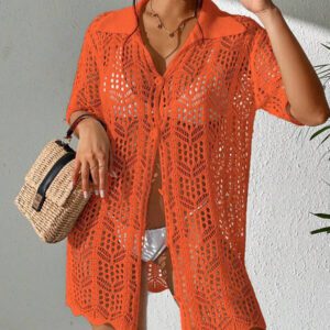 SHEIN Swim Kimono Ajouré À Bouton
