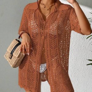 SHEIN Swim Kimono Ajouré À Bouton