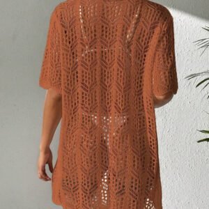 SHEIN Swim Kimono Ajouré À Bouton