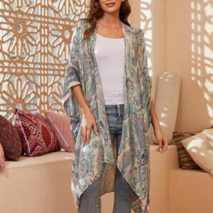 Beautiful Nomad Kimono bohème décontracté pour femmes, manches longues