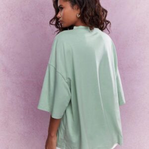 MISSGUIDED T-shirt surdimensionné à col rond et logo brodé