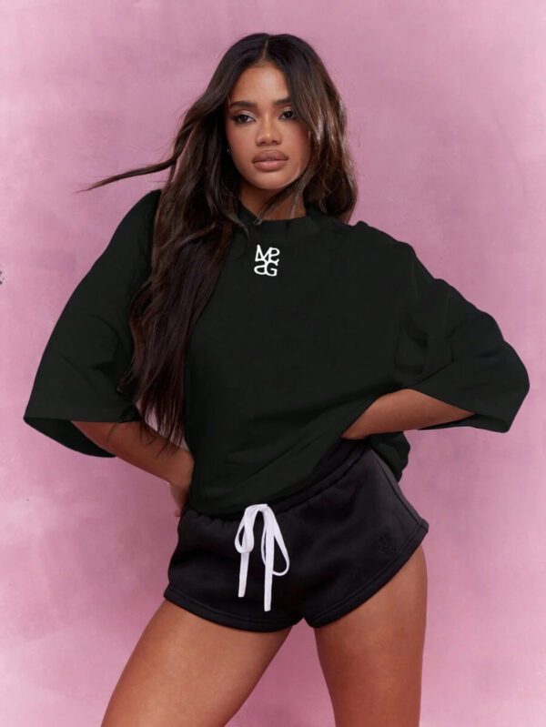 MISSGUIDED T-shirt surdimensionné à col rond et logo brodé – Image 15
