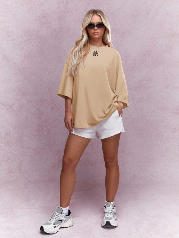 MISSGUIDED T-shirt surdimensionné à col rond et logo brodé – Image 42