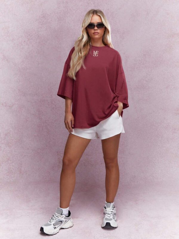 MISSGUIDED T-shirt surdimensionné à col rond et logo brodé – Image 50