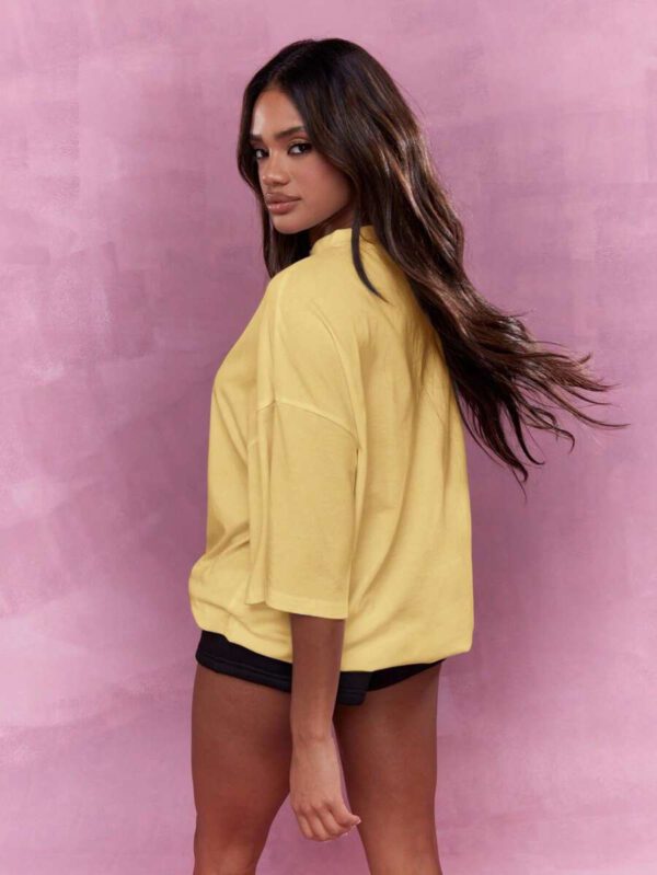 MISSGUIDED T-shirt surdimensionné à col rond et logo brodé – Image 53